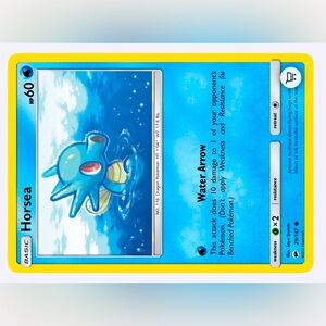 Holographic Horsea Pokemon Trading Card - Reverse Holo Edition!